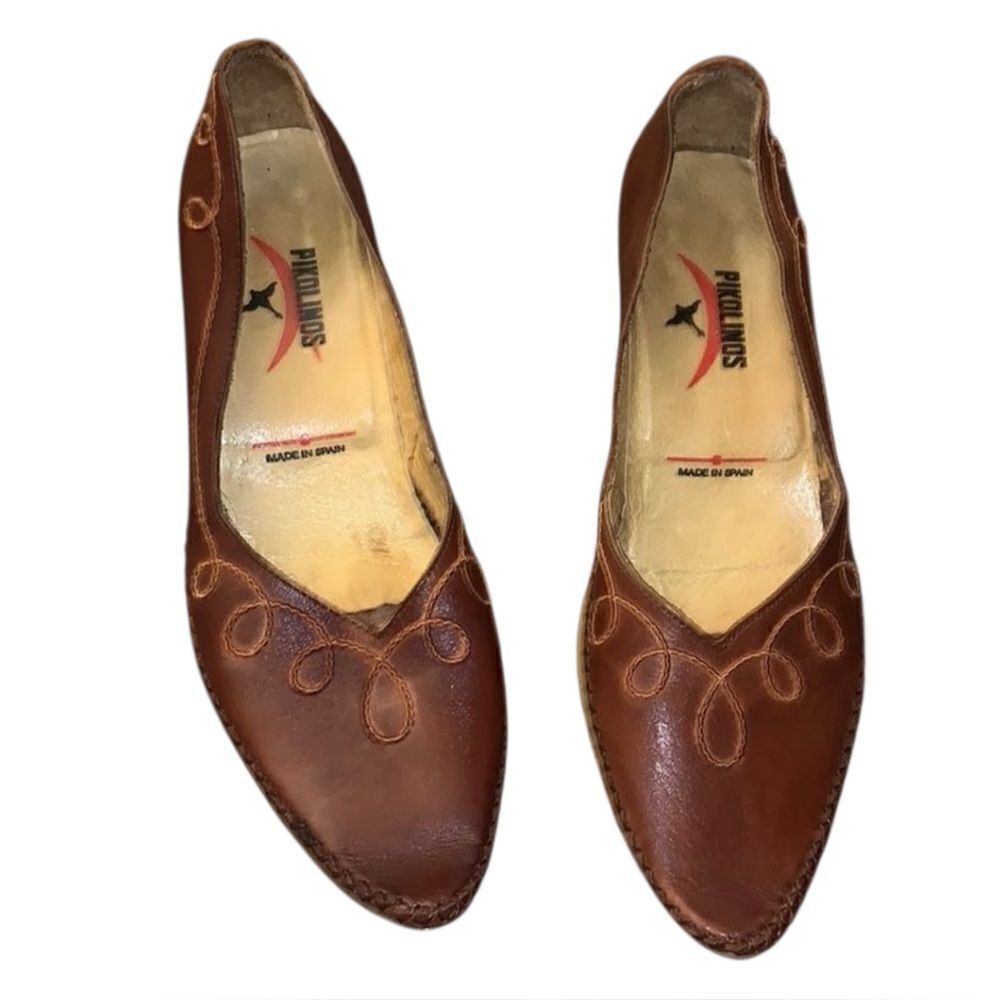 PIKOLINOS BROWN LEATHER 